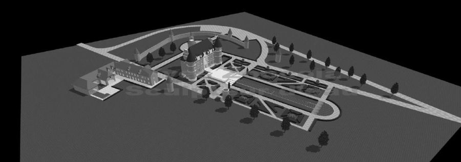Plan 3D d’un grand jardin (créations de jardins), conception Yves Zoccola